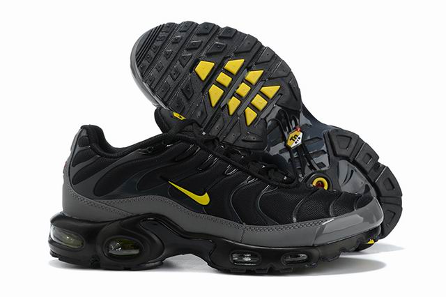 Nike Air Max Plus Tn Men's Running Shoes Black Grey Yellow-39